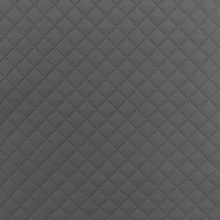 Quilted Faux Leather Fabric -  Single Diamond Small - Grey