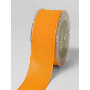 Faux Linen Ribbon 1.5" - Orange