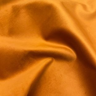 Regents Lux Velvet Fire Retardant Upholstery Fabric - Orange