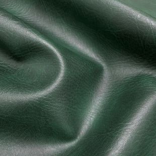 Luxury Faux Leather Fire Retardant Upholstery Fabric - Antique Green