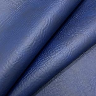 Luxury Faux Leather Fire Retardant Upholstery Fabric 25 Metre Roll - Dark Navy