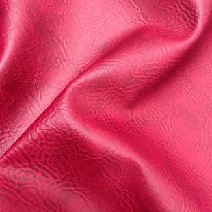 Luxury Faux Leather Fire Retardant Upholstery Fabric - Pillar Box Red