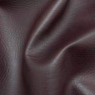 Luxury Faux Leather Fire Retardant Upholstery Fabric - Dark Brown