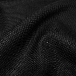 Soft Plain Linen Look Designer Upholstery Fabric Black