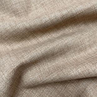 Soft Plain Linen Look Designer Upholstery Fabric Cream