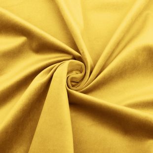 Regents Lux Velvet Fire Retardant Upholstery Fabric - Lemon