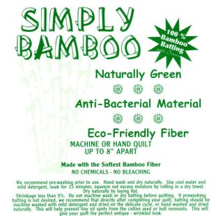 Super Soft Batting Wadding Fabric 90" Width - Simply Bamboo