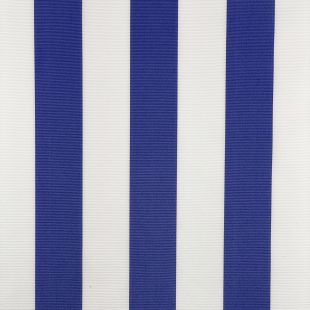 Water Repellent Outdoor Canvas Fabric Royal Blue Striped - Min Order 5 Metres