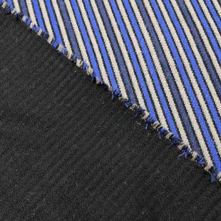 Blue Ombre Stripes Upholstery Seating Wool Fabric