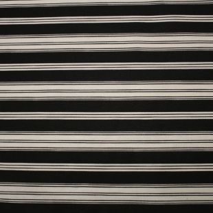 Black White Striped Upholstery Furnishing Fabric