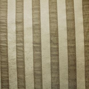 Cream Beige Jacquard Stripe Upholstery Fabric