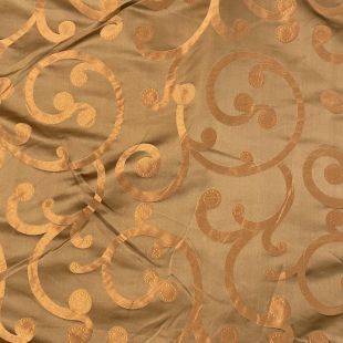 Marron Satin Gold Damask Upholstery Furnishing Fabric