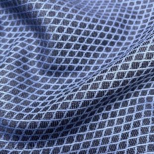Blue Tonal Diamonds Wool Seating Fabric