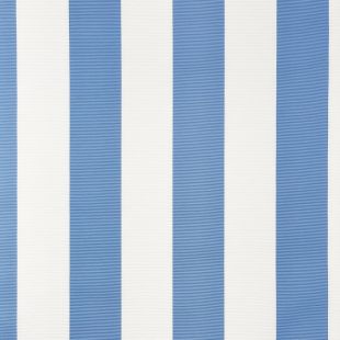 Water Repellent Outdoor Canvas Fabric Light Blue Striped - Min Order 5 Metres
