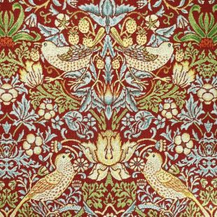 William Morris New World Tapestry - Strawberry Thief Wine - 15m Roll