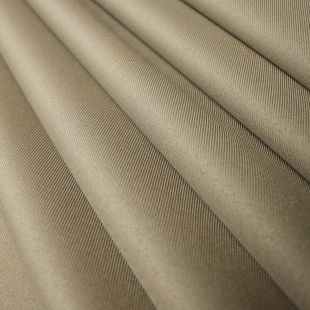 Dark Beige Polyester Diagonal Weave Curtains Soft Furnishing Fabric