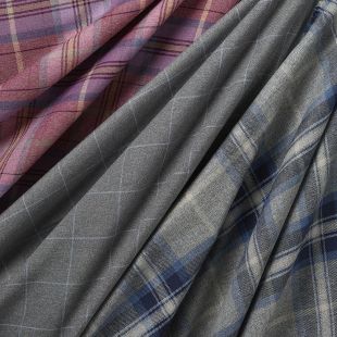 Shetland Tartan Faux Wool Upholstery Fabric