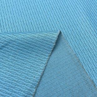 Turquoise Patterned Wool Seating Fabric