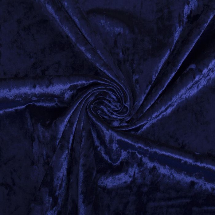 Royal Blue Crushed Velvet Flocking Upholstery Fabric